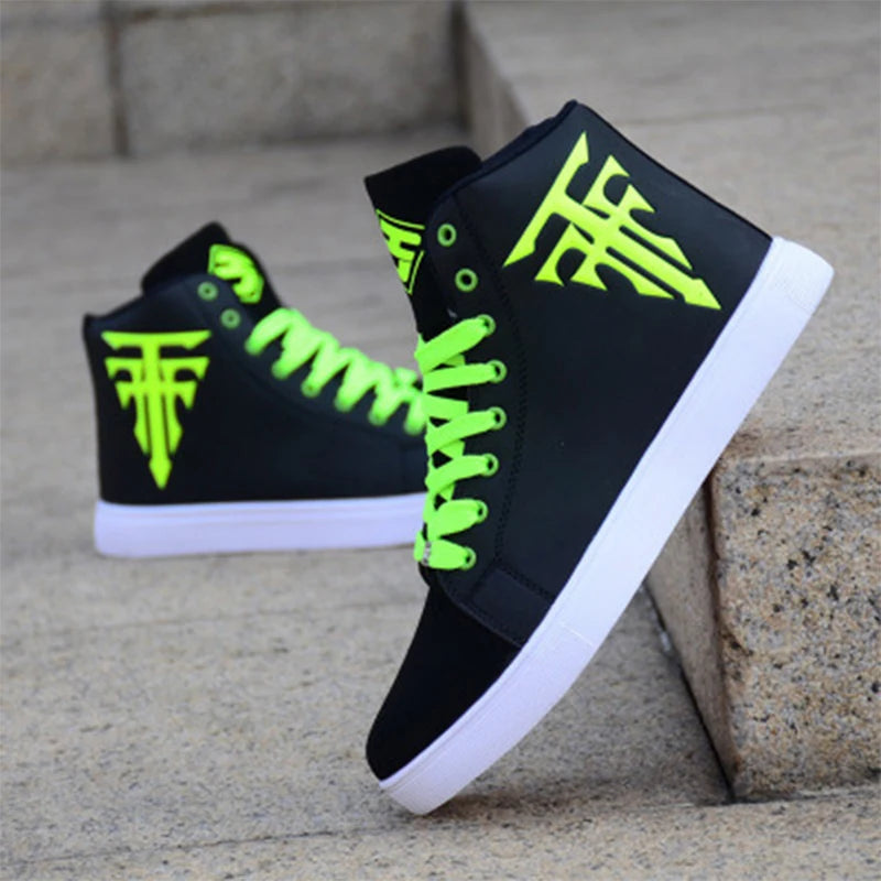Botas Masculina Vulcanizada FTF Neon - Leve e confortável.