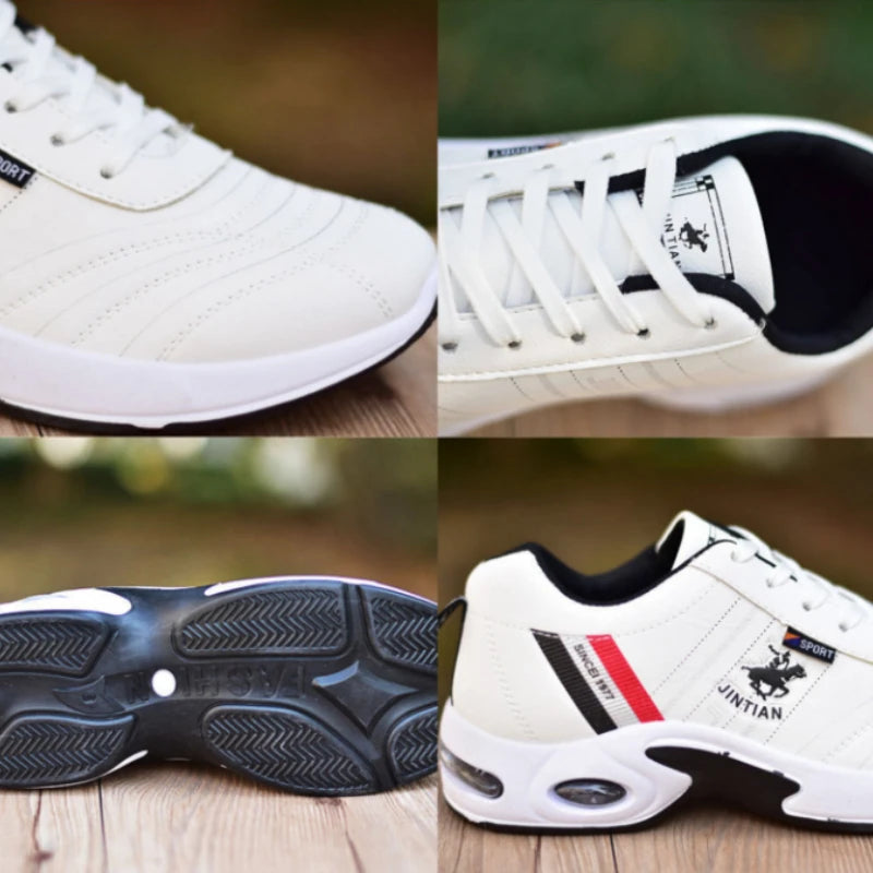 Tênis Masculino Casual Since 1977 - Confortável em couro sintético ou tecido respirável.